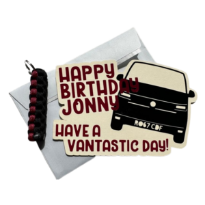 Personalised Transporter Birthday Card and matching keyring