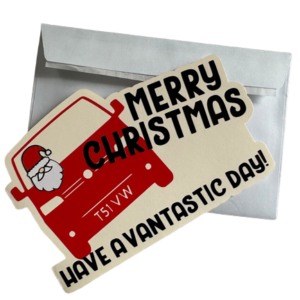 Personalised Transporter Christmas Card and matching keyring